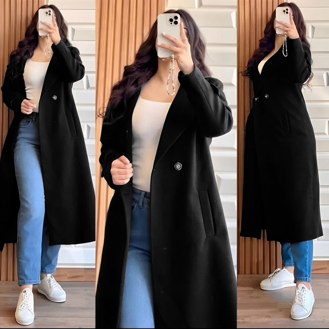 Winter Log Coat With Double Side Pocket
